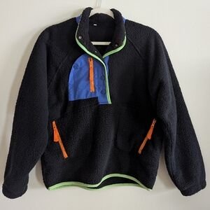 Fleece Quarter Zip Sherpa Sweatshirt/Jacket